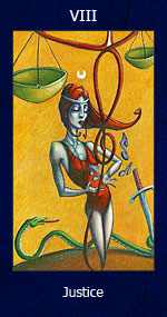 Justice tarot card