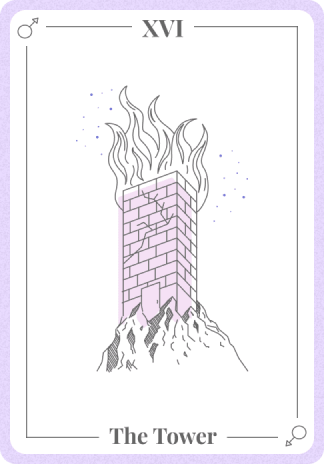 The Tower  Tarot Card